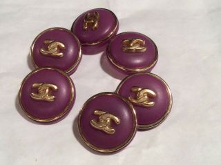Chanel Vintage Buttons Set Of 6 Color