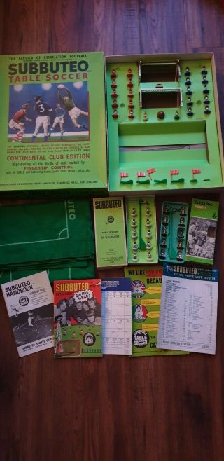 Vintage Subbuteo Club Edition With Spare Teams And Booklets