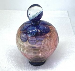 Wonderful Vintage Studio Art Glass Perfume Bottle Signed " P "