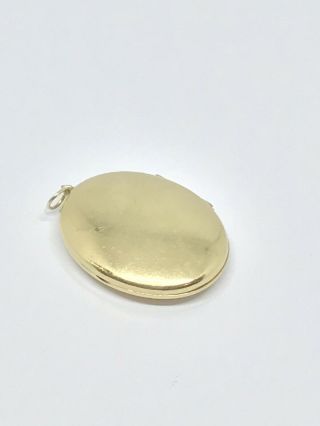 9ct Rolled Gold Vintage Oval Shaped Large Locket, 3