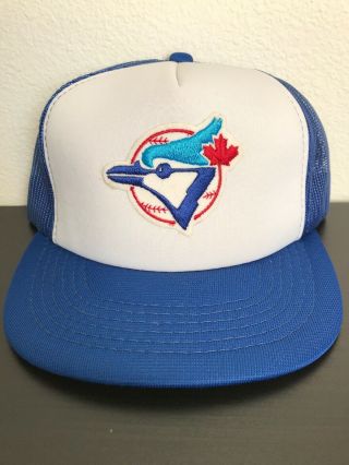 Vtg Toronto Blue Jays Hat Mlb Snapback Adjustable Sz Baseball Cap Mesh Trucker