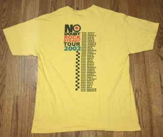 2002 No Doubt Rock Steady Vintage Tour Concert Yellow Shirt XL EUC Gwen Stefani 6