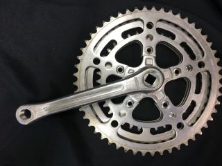 Vintage Triple Stronglight Cotter Less Crank Chain Wheel Set Bicycle 52 47 36