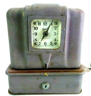 Vntg Simplex Time Recorder Co Jcp14r4 Punch Clock Time Keeper Recorder