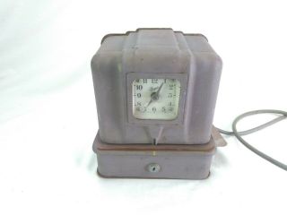 Vntg Simplex Time Recorder Co JCP14R4 Punch Clock Time Keeper Recorder 2
