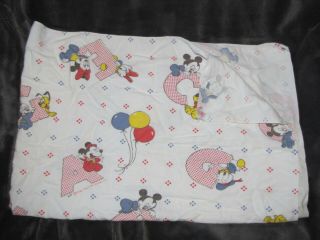 Vintage Mickey Mouse Baby Blanket Disney Babies Dundee Cotton Receiving Abcs
