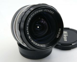 Nikon Nikkor N Auto 24mm 1:2.  8 Non - Ai Lens W/ Caps