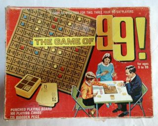 Vintage 1963 The Game Of 99,  100 Complete W/instructions