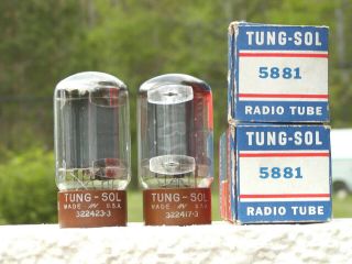 Closely Matched Tung - Sol 5881/6l6wgt Nos/nib Vacuum Tubes Old Production