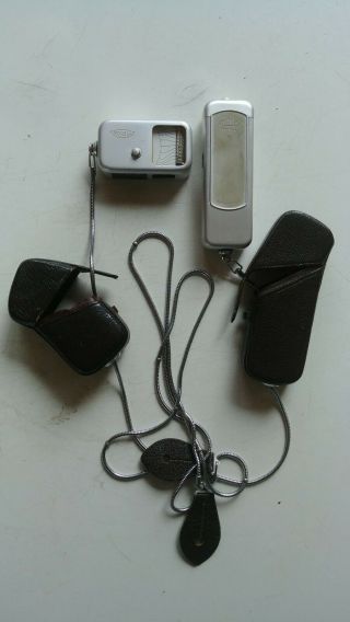 Minox Wetzlar Iii Spy Sub Miniature Camera & Light Meter Germany W/ Cases