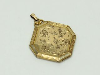 Vintage 1/20 10k Gold Filled Gf Signed Ps Co Locket Charm Pendant