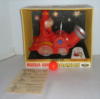 Vintage 1964 Ideal Magilla Gorilla Cannon W/box