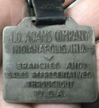 Vintage Adams Road Machinery Co.  Power Grader Key/Watch Fob 2