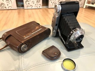 Vintage Voigtlander Bessa I Camera 6x9 Vaskar F4.  5 105 Lens,  Filter,  Case