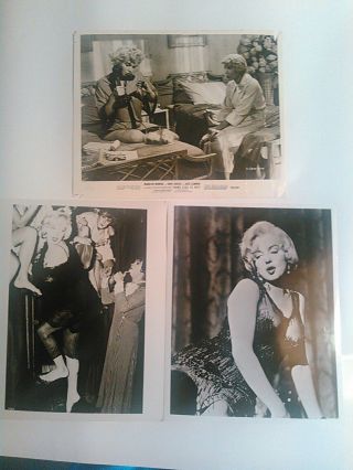 Marilyn Monroe Some Like It Hot Vintage Movie Press Kit Photo Plus Two