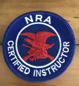 Vintage Nra National Rifle Association Certified Instructor Patch 4 " Inch