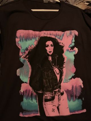 Cher Tour Shirt Vintage Looking From Here We Go Again Concert Size Xl