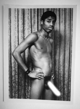 Vintage Gay Interest Nude Male African American Man 5 " X 7 " Black & White Photo.