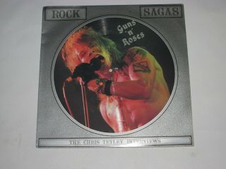 Vintage 1988 Guns " N " Roses Rock Sagas Picture Disc Record,  By Prt Records,