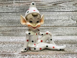 Vintage Elf Figurine Polka Dot Elf Vintage Christmas Mid Century Modern