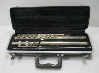 Bundy Selmer Usa Vintage Student Flute Sn 276521 W/ Case