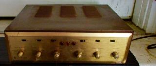 H.  H.  Scott 299b Integrated Stereo Amplifier With Faux Wood Finish