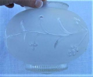 Vintage Frosted Glass Ceiling Light Fixture Cover Globe Shade 3 1/8 
