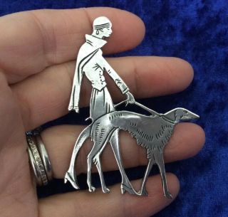 Fabulous Vintage Sterling Silver Signed Butler & Wilson Deco Style Brooch,  1972