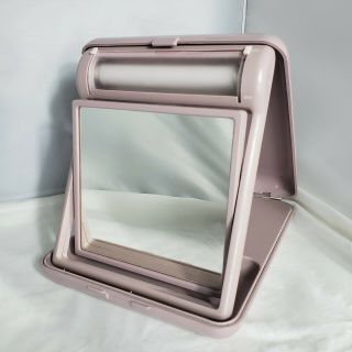 Clairol Pretty Looks Anywhere Versatile Lighted Makeup Mirror Pink Purple Vtg