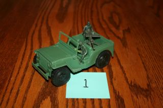 Vintage Andy Gard Army Rat Patrol Jeep Tank 1 - Auburn Marx Mpc Payton Timmee