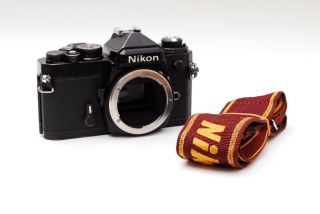 Nikon Fe 35mm Slr Film Camera Black Body From Japan 3574665/k180