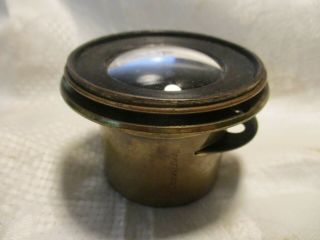 Antique Brass " Optimus " Camera Lens,  Ljeune And Perken,  London,  Great Britain