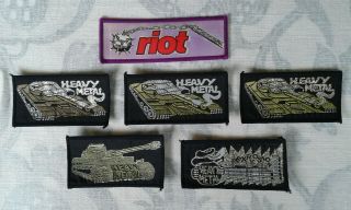 Heavy Metal Printed Woven Patches X6 Vintage 016 Riot Tank Explosion Guy Fawkes