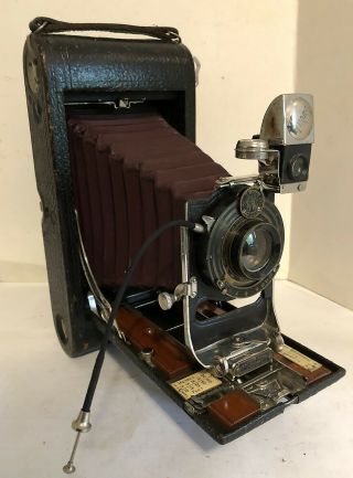 Antique Vintage Kodak No.  3a Model B2 Folding Pocket Camera And Case