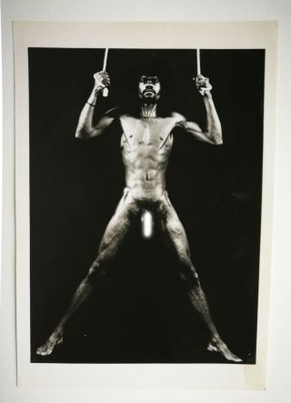 Vintage Gay Interest Nude Male African American Man 5 " X 7 " Black & White Photo -