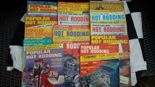Vintage Popular Hot Rodding Magazines 1960s Usa American Tuning Dragster 14 Issu