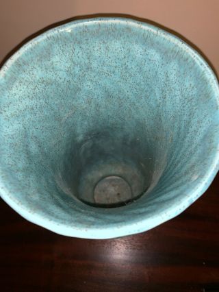 Large Vintage Mid Century Retro Turquoise RED WING POTTERY VASE,  M - 1526 3
