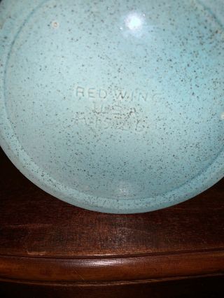 Large Vintage Mid Century Retro Turquoise RED WING POTTERY VASE,  M - 1526 4