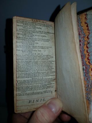 1672 KING JAMES POCKET BIBLE COMPLETE FINE ORNATE LEATHER METALWORK BINDING 10