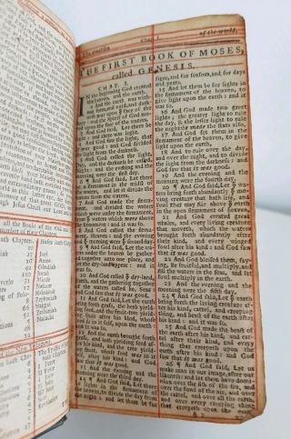 1672 KING JAMES POCKET BIBLE COMPLETE FINE ORNATE LEATHER METALWORK BINDING 5