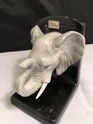 Vintage Fitz And Floyd Bookend Elephant