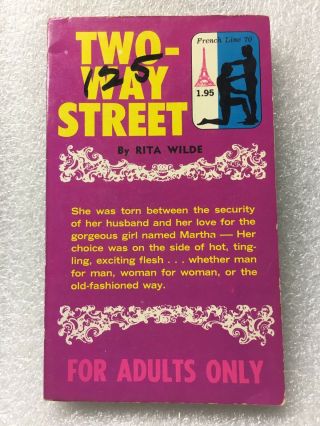 Vtg Book Adults Only " Two Way Street " Gay Lesbian Interest