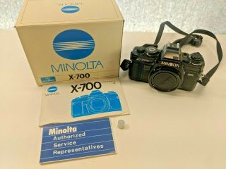 Minolta X - 700 35mm Slr Film Camera Black Body Made In Japan