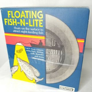 Vintage Optronics Floating Fishing Light Fish - N - Lite Box Camping Boating