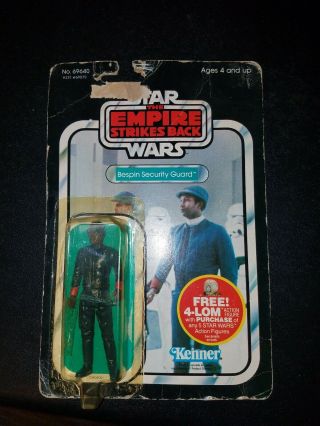 Vintage Star Wars Empire Strikes Back Bespin Security Guard,  Weapon,  Card Lfl 