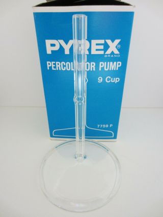 Vintage Pyrex Glass Percolator Pump 9 Cup 7759p Box
