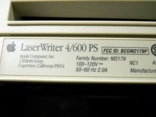 Apple Laserwriter 4/600 PS (M2179) 1995 Vintage 7