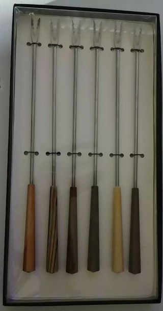 Vintage Set Of Six Fondue Forks Made In Western Germany