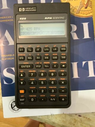 Hp 42s Rpn Programmable Scientific Calculator 1987 Batteries Installed