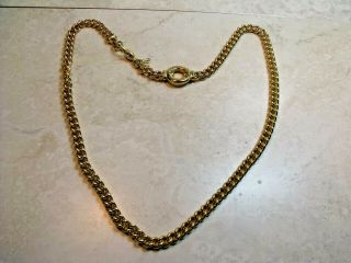 VINTAGE BURBERRYS HEAVY GOLD PLATED CURB CHAIN 5